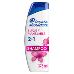 HEAD AND SHOULDERS - Shampoo 2en1 Head & Shoulders Suave y Manejable 375 ml