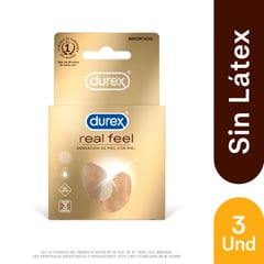 DUREX - Condones Real Feel de 3 unidades