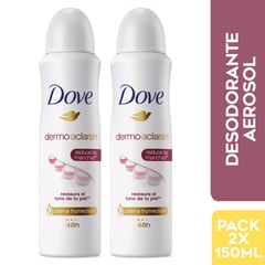 DOVE - Antitranspirante Dermo Aclarant 48H Aerosol 150 mL 2 Und