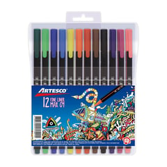 ARTESCO - LAPICERO FINE LINER TRIANG ESTUCHE X12UN