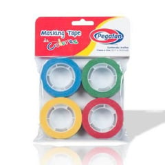 PEGAFAN - MASKING ESCOLAR X4 COLORES