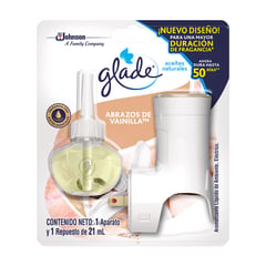 GLADE - Ambientador Aceites Naturales Abrazos De Vainilla + 1 Repuesto 21 mL