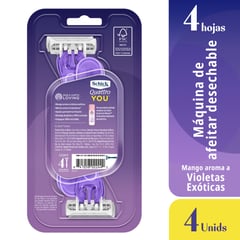 SCHICK - Máquina de afeitar Quattro You x 4