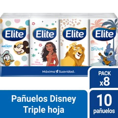 ELITE - PANUELO DISNEY ALOE TRI HOJA BOL 10 X 8UND