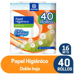 TOTTUS - Papel Higiénico Doble Hoja x 40