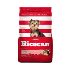 RICOCAN - Comida para perros cachorros pequeñas sabor carne y leche de 15 kg