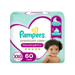 PAMPERS - Pañales Premium Care Talla XXG 60 Unidades