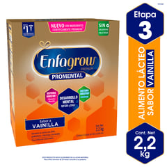 ENFAGROW - Alimento lácteo Premium Promental etapa 3 sabor vainilla de 2.2 kg