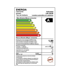 INDURAMA - LAVADORA GRIS CARGA SUPERIOR 19 KG