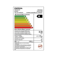 INDURAMA - LAVADORA GRIS CARGA SUPERIOR 21 KG