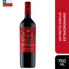 DIABLO - Vino tinto Dark Red Casillero del de 750 mL