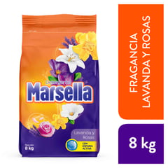 MARSELLA - Detergente En Polvo Lavanda Y Rosas Bolsa 8Kg