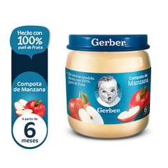 GERBER - Compota de Manzana en Frasco de 113 g