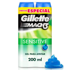 GILLETTE - Mach3 Sensitive Gel De Afeitar Para Piel Sensible 2 und