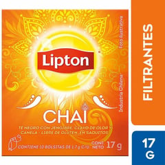 LIPTON - INFUSION TE NEGRO CHAI CAJA 1.7G X 10UND