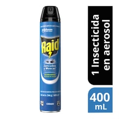 RAID - Insecticida En Aerosol Zancudos Y Moscas 400 mL