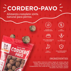 RAMBALA - Alimento Congelado para Perros Cordero con Pavo