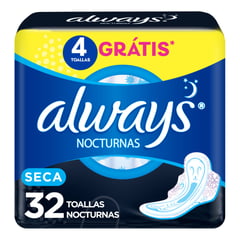 ALWAYS - Toallas higiénicas nocturnas 32 unidades