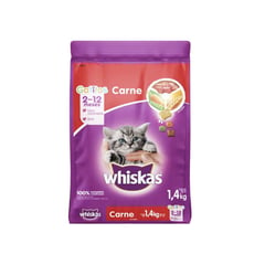 WHISKAS - Comida para gatitos sabor carne de 1.4 kg