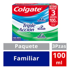 COLGATE - Pasta Dental Triple Accion 3x100mL