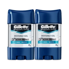 GILLETTE - Gel Antitranspirante Clear Cool Wave 82 g 2 Und