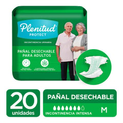 PLENITUD - Pañal Clásico Talla M 20 Unidades