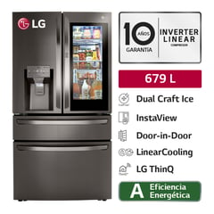 Refrigeradora LM85SXD 679L InstaView French Door Acero inoxidable Negro