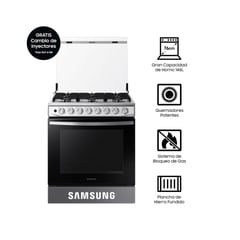 SAMSUNG - COCINA 30 6H BLACK SMOG SILVER