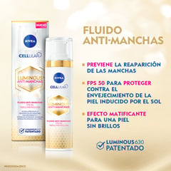 NIVEA - Fluido Día Spf 50 Antimanchas Cellular Luminous 40 mL