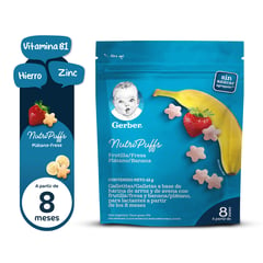 GERBER - Gerber® Nutripuffs Banana Fresa 42g