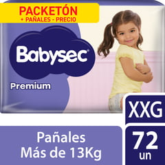 BABYSEC - Pañales Premium Talla XXG 72 Unidades