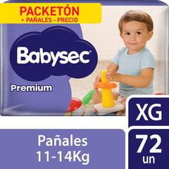 BABYSEC - Packetón Pañales Premium Talla XG 72 Unidades