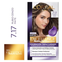 EXCELLENCE - Tinte para cabello 7.17 rubio cenizo matte de 162.5 mL