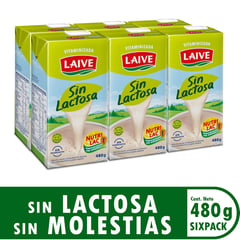 LAIVE - Six Pack Mezcla Láctea sin lactosa 480 g