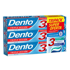 Dento - CREMA DENTAL TRIPLE ACCION CAJA 80G X 3UND