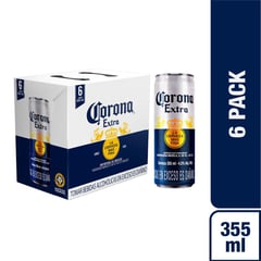 CORONA - Six pack de cerveza Extra de 355 mL