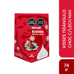 HERSHEYS - Kisses Triangulo Navidad Chocolate Y Leche 74 Gr - PAQUETE