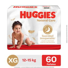 HUGGIES - Pañales Natural Care Talla XG 60 Unidades