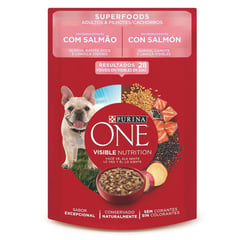 PURINA ONE - Alimento húmedo para perros Adulto y Cachorro sabor salmón de 85 gr