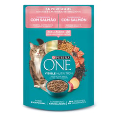 PURINA ONE - Alimento húmedo para gatos Adultos y Gatitos multiproteína de 85 gr