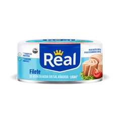 REAL - Filete de atún en agua sin sal de 140 g