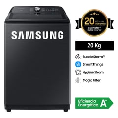 LAVADORA 20KG BUBBLE SMART INV NEGRA