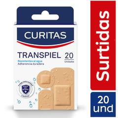 GENERICO - Curitas Adhesivas Transpiel Surtidas 20 Und