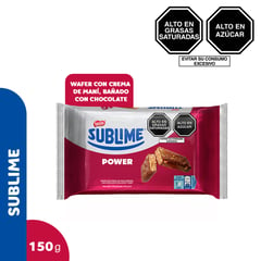 SUBLIME - Wafer Power Cre Maní Bañado Chocolate Caja x 6 Unidades