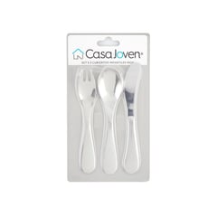 CASA JOVEN - Set Cubiertos Infantiles x 3 Piezas Inoxidable