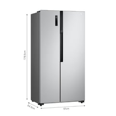 LG - Refrigeradora LS51BPP 509L Multi Air Flow Side by Side Plateada