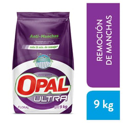 OPAL - Detergente en Polvo Ultra Anti Mancha Floral 9 Kg