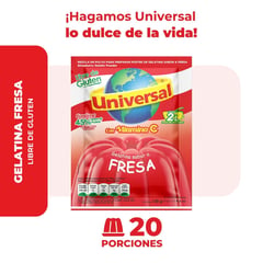 UNIVERSAL - Gelatina Fresa 130 g