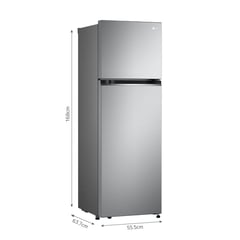 LG - Refrigeradora GT26BPP 264L Door Cooling Top Freezer Plateada