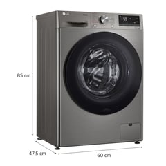 LG - Lavaseca WD9PVC4S6 9/5Kg AI DD Carga Frontal Plateada